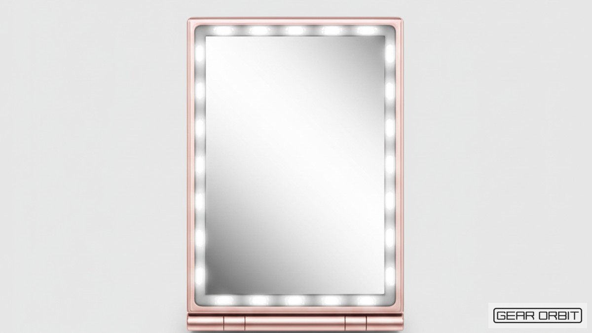 Kintion Portable LED Lighted Travel Makeup Mirror